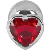 Igrače You2Toys You2Toys - Diamond - 85g aluminijasti analni dildo (srebrno-rdeč) | Shoptok.si