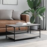 vidaXL Stolić za kavu boja sivog hrasta 90x49x40 cm konstruirano drvo | shoptok.hr
