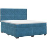  Boxspring krevet s madracem Plava 140 x 200 cm Baršun | shoptok.hr