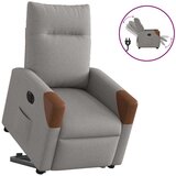  Električni naslonjač na podizanje od tkanine smeđesivi | shoptok.hr