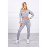 Kesi Set with decorative stripes in gray color | shoptok.hr