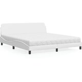  Krevet s madracem Dover bijeli 180 x 200 cm od umjetne kože | shoptok.hr