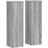 Furnova Stojalo za rastline 2 kosa siva sonoma 17x17x60 cm inž. les, (21919961) | Shoptok.si