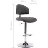  Barski stolček sivo umetno usnje, (20700209) | Shoptok.si