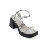 Capone Outfitters Women's Platform Ankle Band Metallic Stone Sandals Cene