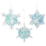 Decoris ukrasi za božićno drvce pahuljica (2 x 10 x 10 cm, bijela, plastika, 1 kom.) Cijene