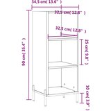  Komoda crna 34 5 x 32 5 x 90 cm od konstruiranog drva | shoptok.hr
