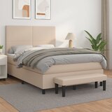  The Living Store Box spring postelja z vzmetnico kapučino 140x190cm umetno usnje - Box Spring Postelja, (21496944) Cene