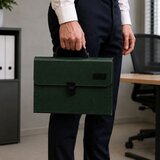  Organizator za mape za dokumente, 13 pretinaca, zeleni, A4, držač | shoptok.hr