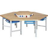 eurokraft pro skupinska delovna miza, 6 delovnih postaj, 6 predalov, z napajalno postajo, višina 790 - 1140 mm Cene