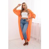 Kesi Long cardigan Super KID Mohair orange neon | shoptok.hr
