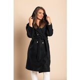 Fenzy Elegantan Kaput S Kapuljačom, Crni | shoptok.hr