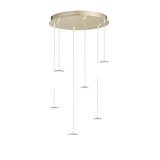  Ondaluce - LED luster na sajli SANTOS LED/48W/230V Ø 45 cm zlatna/bela | Eponuda.com