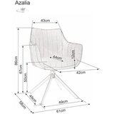  Stolica AZALIA - baršun - siva | shoptok.hr