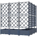  Vrtna saksija 5 pcs Sivi 120 x 120 x 125,5 cm Plastika | Shoptok.si