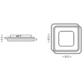 Brilagi LED prigušiva stropna svetiljka IRIS LED/102W/230V 50x50 cm crna + daljinski upravljač | Eponuda.com