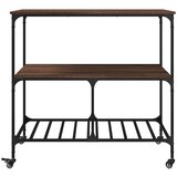  Kuhinjska kolica boja hrasta 100 x 50 x 95 cm konstruirano drvo | shoptok.hr