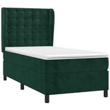  Box spring krevet s madracem tamnozeleni 100x200 cm baršunasti | shoptok.hr