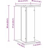 Stalak za biljke 2 pcs Crni hrast 30 x 30 x 60 cm | shoptok.hr