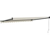 Tenda na uvlačenje krem 4 x 3 m od tkanine i aluminija Slike