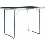 Sklopivi stol za kampiranje sivi aluminijski 120 x 60 cm