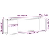  Set TV komoda Zidne Crna 100 x 24 x 63 cm Konstruirano drvo | Eponuda.com