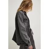 Answear Lab Jeans jakna ženska, siva barva