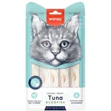 creamy lickable treats for cats - tuna & bakalar 5x14g