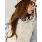 Sinsay Pleteni prsluk s pletenim uzorkom | shoptok.hr