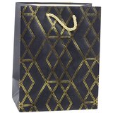  Elegantna Papirnata Poklon Vrećica s Zlatnim Uzorcima 23 x 18 x 10,5 cm | shoptok.hr