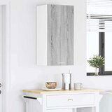 vidaXL Viseča omarica z vrati Riga Siva Sonoma in bela 40 x 31 x 80 cm | Shoptok.si