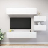  6-dijelni set TV ormarića bijeli od konstruiranog drva | shoptok.hr