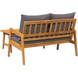 Bistro set s jastukom 2 pcs Prirodna nafta Čvrsto drvo akacije | Eponuda.com