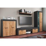 MID.YOU DNEVNI REGAL, antracit, medeni hrast | Shoptok.si