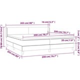  box spring s madracem cappuccino 200x200cm umjetna koža | shoptok.hr
