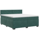  Boxspring krevet s madracem Tamnozelena 200 x 200 cm Baršun | shoptok.hr