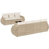Maison Chic Seti vrtnega pohištva - Vrtna garnitura - Vrtni pohištvo set 8-delna z blazinami bež poli ratan, (21799644) | Shoptok.si
