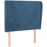  Uzglavlje s ušima tamnoplavo 83 x 23 x 118/128 cm baršunasto | shoptok.hr