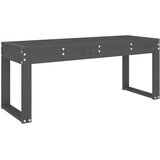  Vrtna klupa siva 110 x 38 x 45 cm od masivne borovine | shoptok.hr