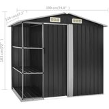 vidaXL Vrtna lopa s stojalom antracitna 205x130x183 cm železna | Shoptok.si