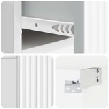  Stenski nočni omarici 2 pcs Bela visok sijaj 49 x 34,5 x 20 cm, (5000209716) | Shoptok.si