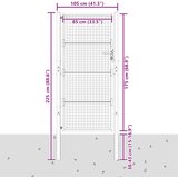  Vrtna vrata antracit 100x175 cm čelik | shoptok.hr