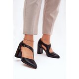 VINCEZA Leather Heels With Buckle | Shoptok.si