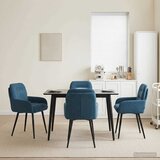 Trpezarijske stolice 4 pcs Baršun Plava 59 x 59,5 x 90 cm | shoptok.hr