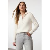 TRENDYOLMILLA ženski duks Twoaw25Kz00011, ecru | Eponuda.com