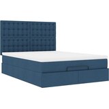  Otomanski okvir kreveta s madracem plavi 140x200cm od tkanine | shoptok.hr