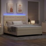 Box Postelja s škatlo z vzmetnico & LED kremna 180x200 cm tkanina, (22067171) | Shoptok.si