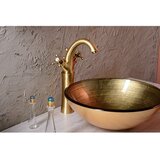 Sapho Steklen okrogel umivalnik v zlati barvi ø 42 cm Fianna – | Shoptok.si