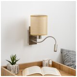  Brilagi - LED zidna lampa NUBILA 1xE27/25W/230V+LED/3W hrom/svetlo braon | Eponuda.com