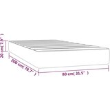  Madrac s džepičastim oprugama plavi 80 x 200 x 20 cm od tkanine | shoptok.hr